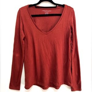American Eagle Soft and Sexy Long-Sleeve V-Neck T-Shirt
